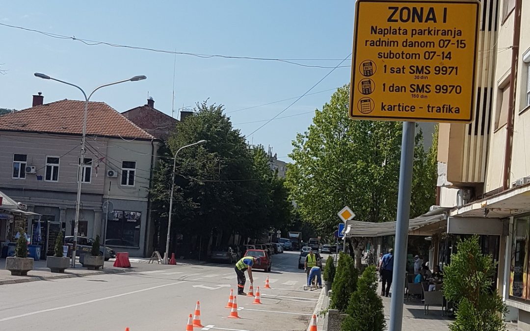 Obeležavanje parking mesta u Kosovskoj ulici